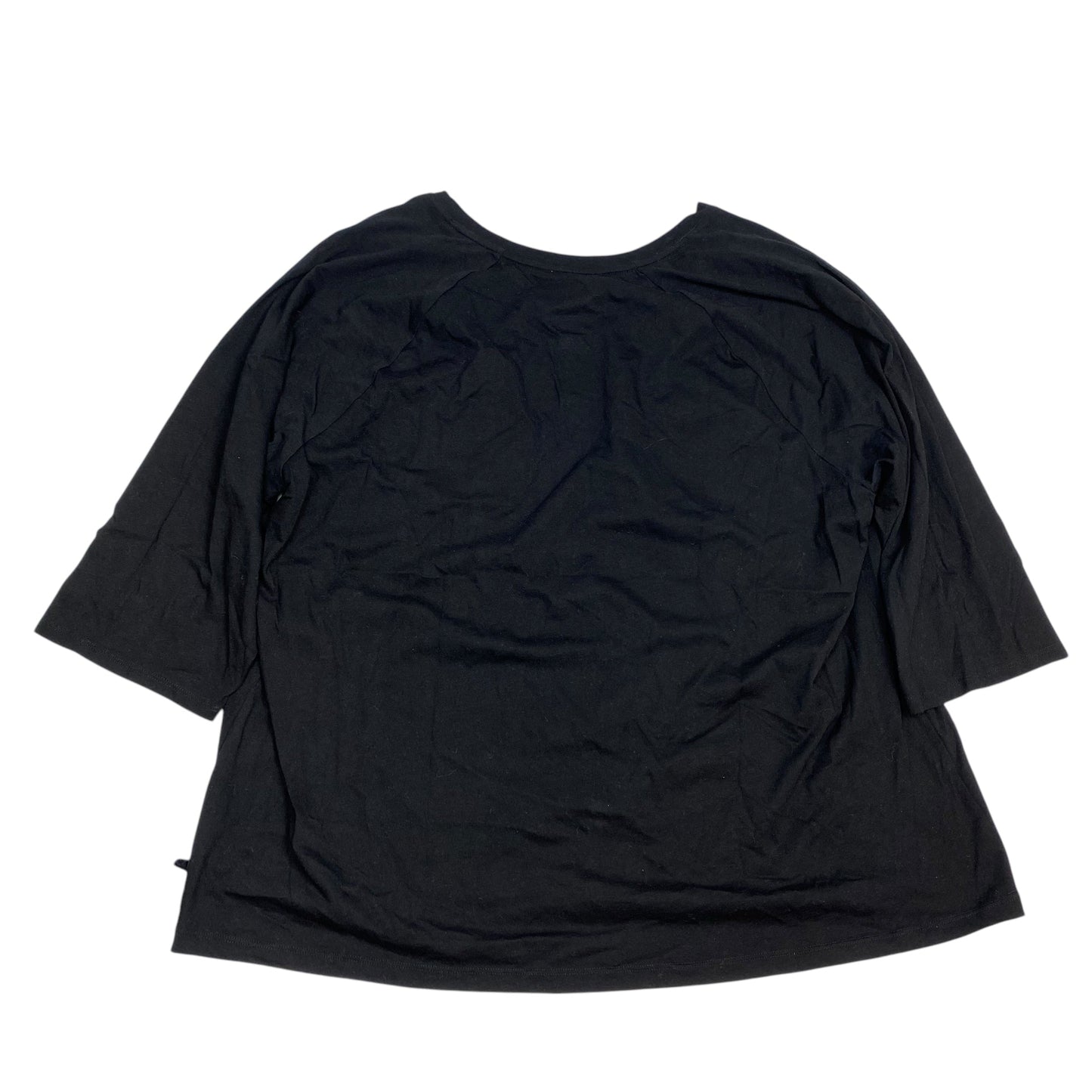 Top 3/4 Sleeve By St Johns Bay In Black, Size: 2x