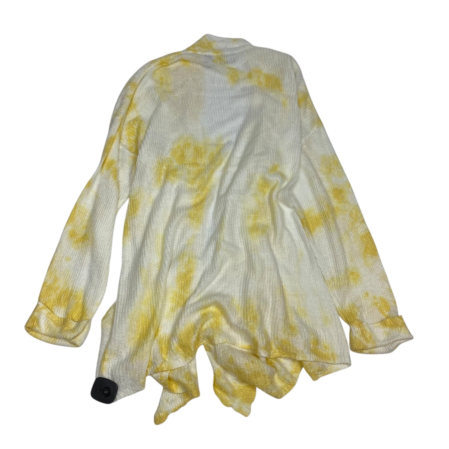 Cardigan By Daytrip In White & Yellow, Size: L