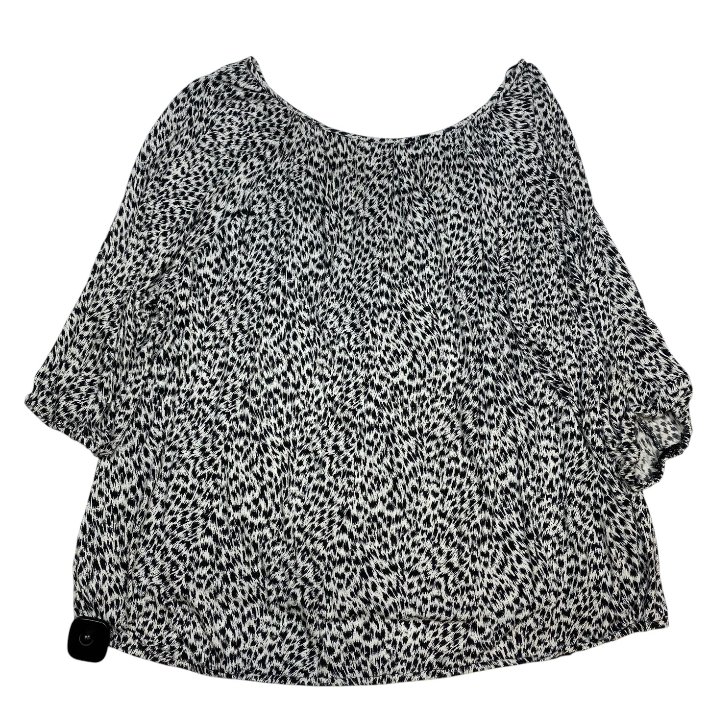 Top 3/4 Sleeve By Michael By Michael Kors In Animal Print, Size: 3x