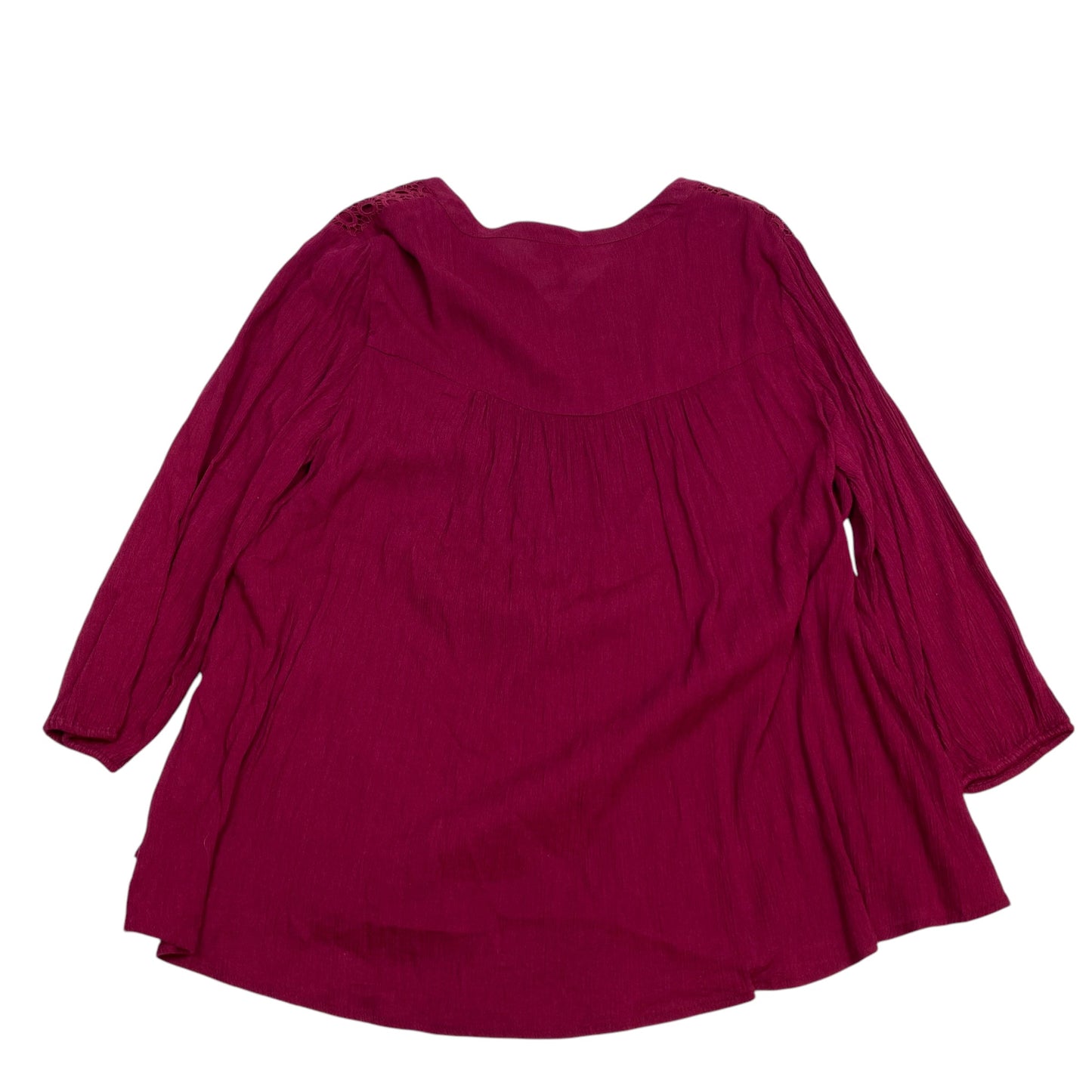 Top Long Sleeve By New Directions In Red, Size: 2x