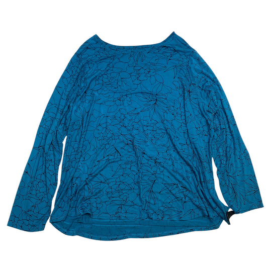 Top Long Sleeve Basic By Apt 9 In Blue, Size: 3x