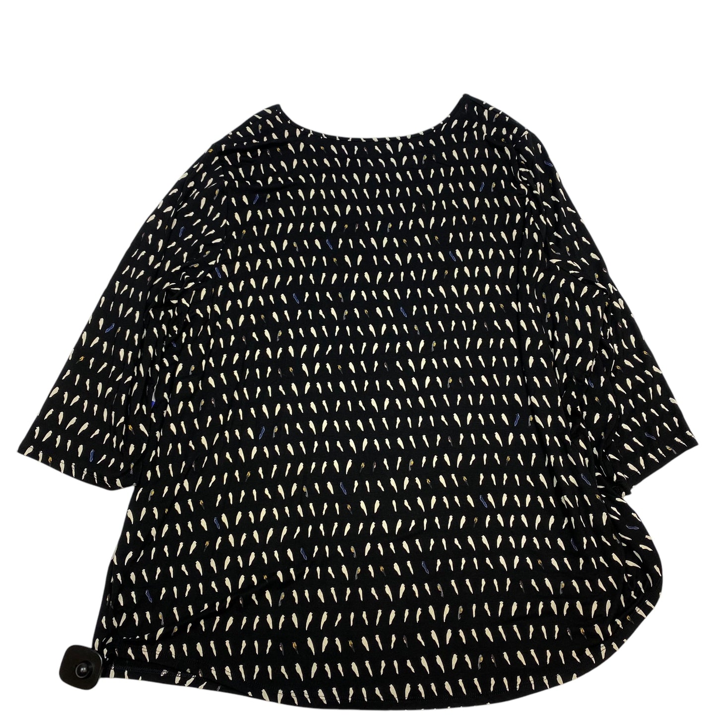 Top 3/4 Sleeve Basic By Apt 9 In Black & Cream, Size: 3x