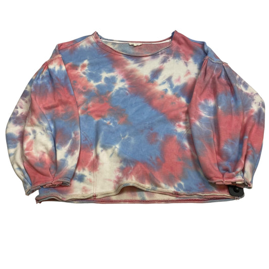 Sweatshirt Crewneck By La Miel In Blue & Pink, Size: M