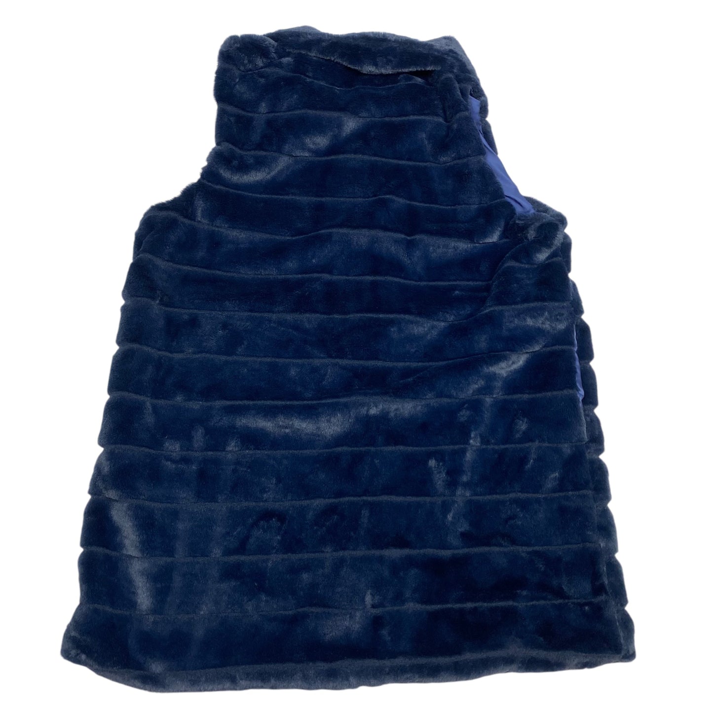 Vest Faux Fur & Sherpa By Le Moda In Blue, Size: Xl