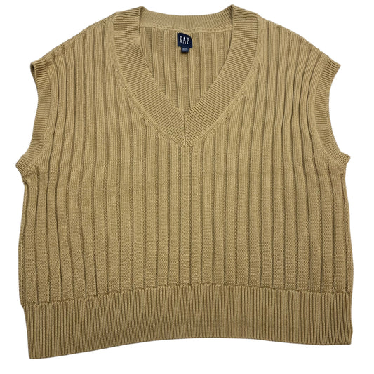 Vest Sweater By Gap In Tan, Size: Lp