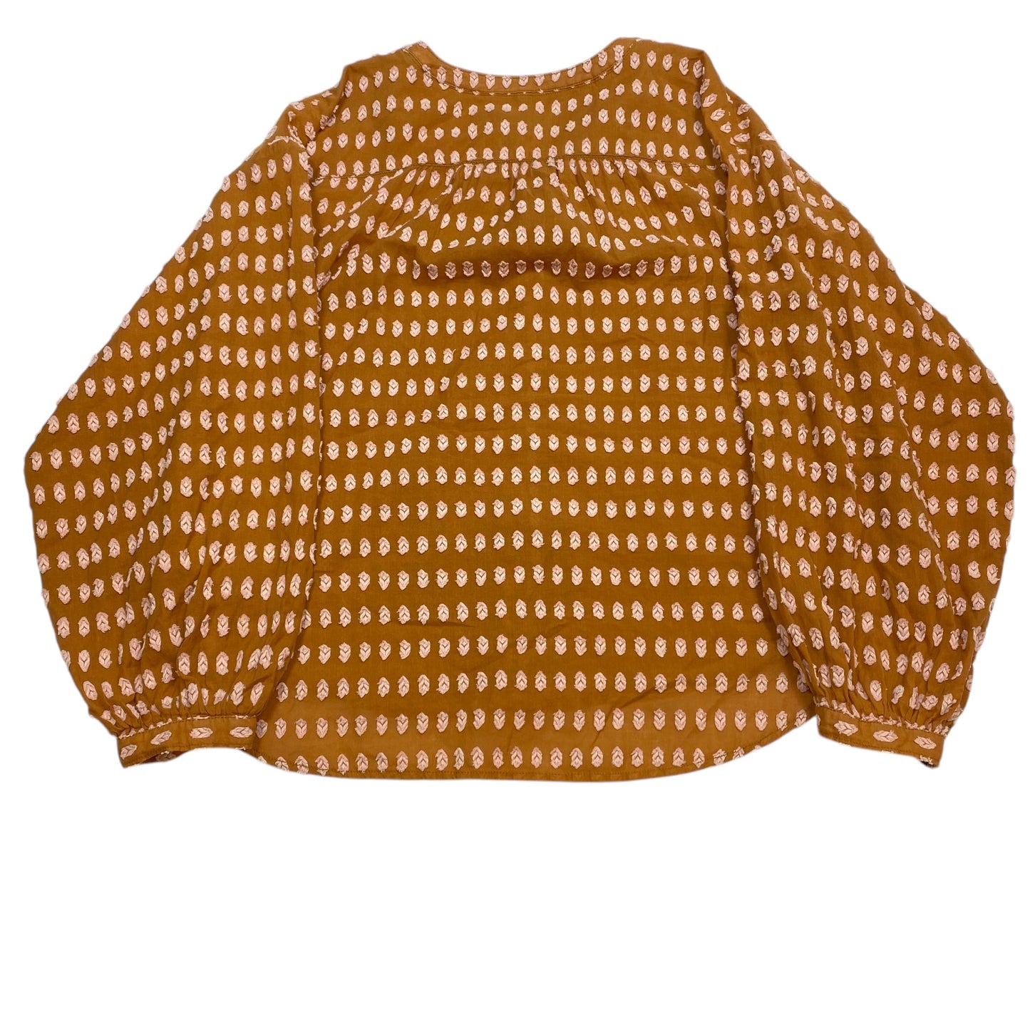 Top Long Sleeve By Pilcro In Brown, Size: L