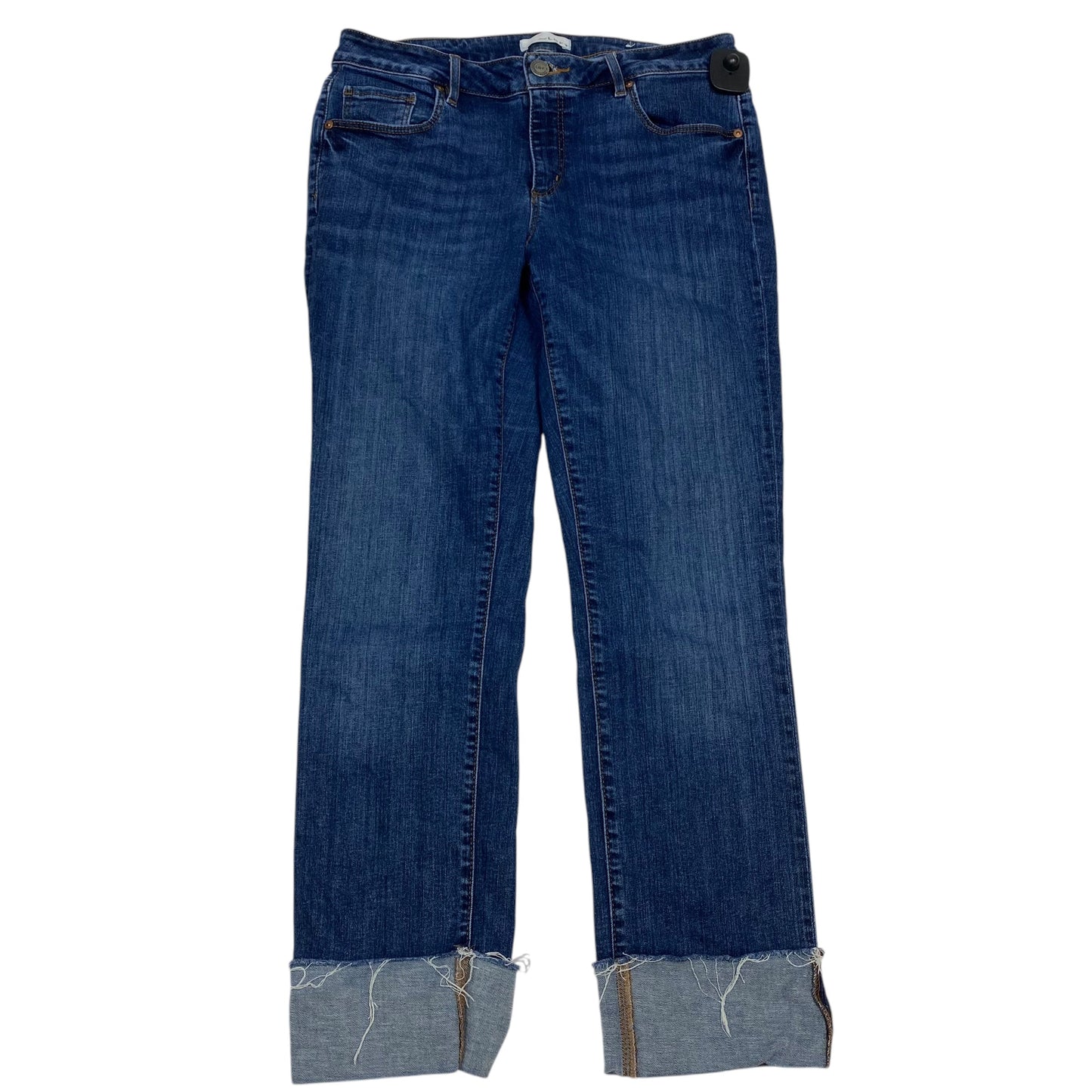 Jeans Straight By Loft In Blue Denim, Size: 10