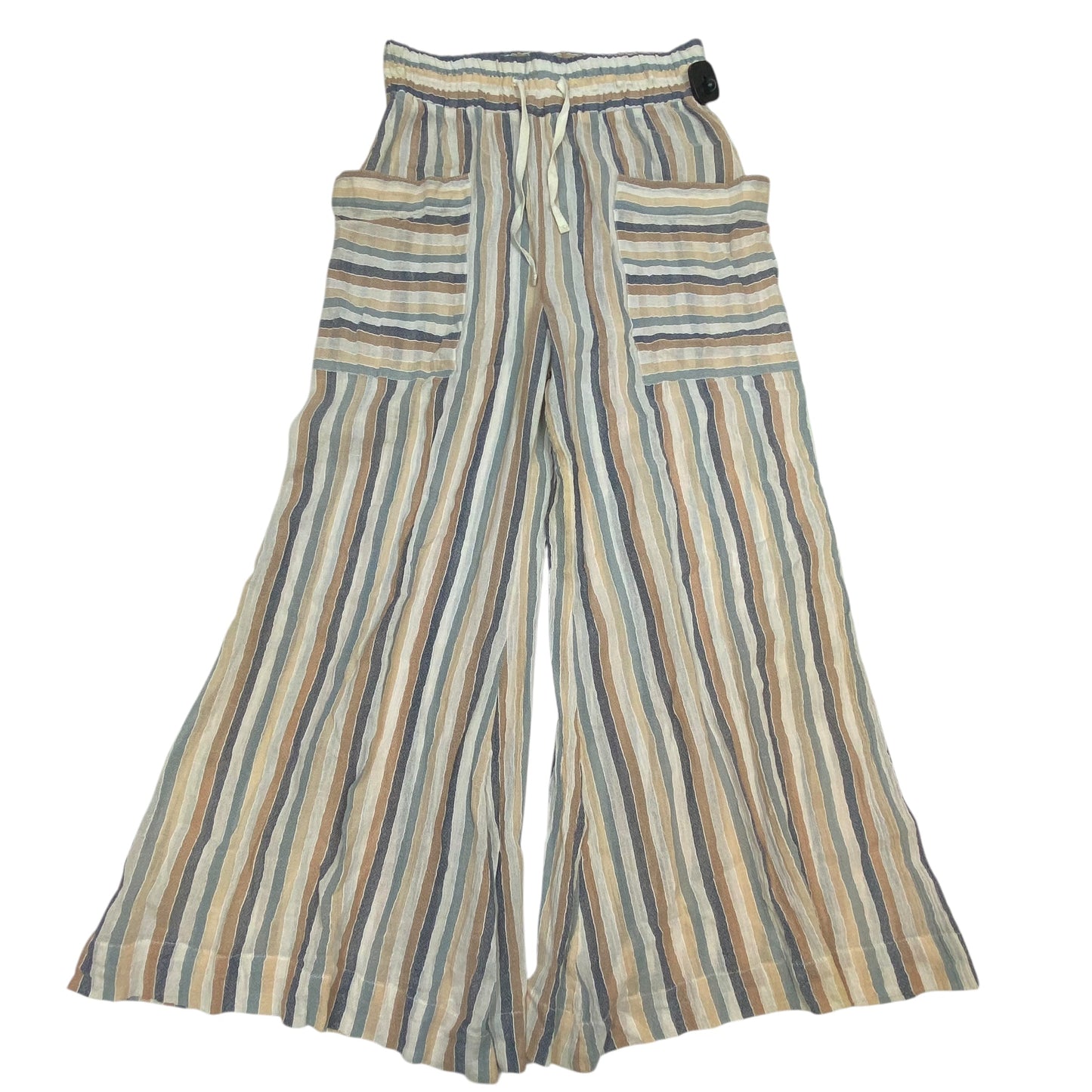 Pants Wide Leg By Free People In Blue & Tan, Size: L