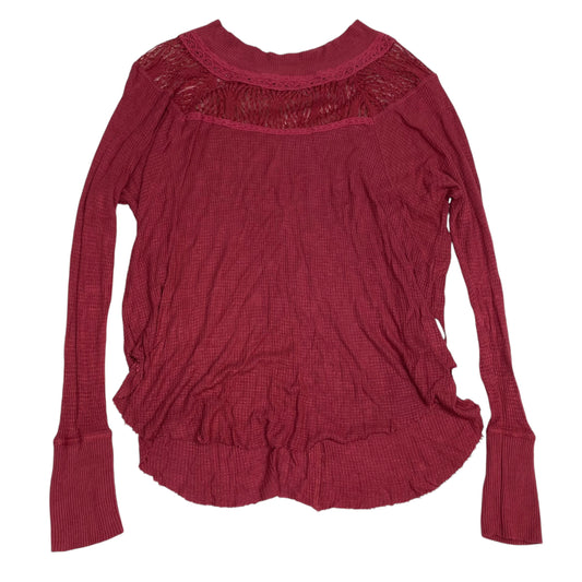 Top Long Sleeve By Free People In Red, Size: S