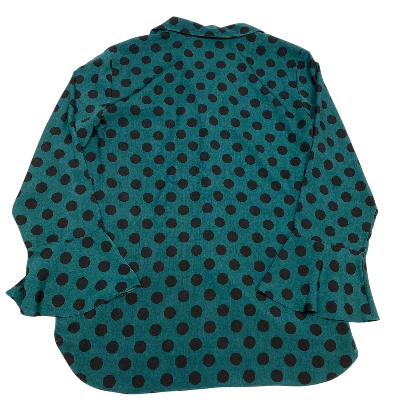 Top Long Sleeve By Ny Collection In Green & Grey, Size: Xl