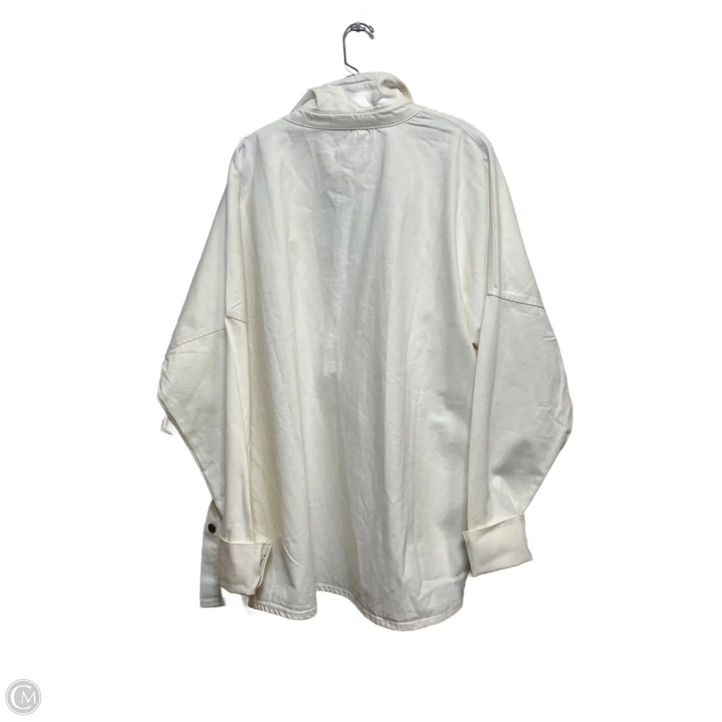 Jacket Shirt By Pretty Little Thing In Cream, Size: Xl