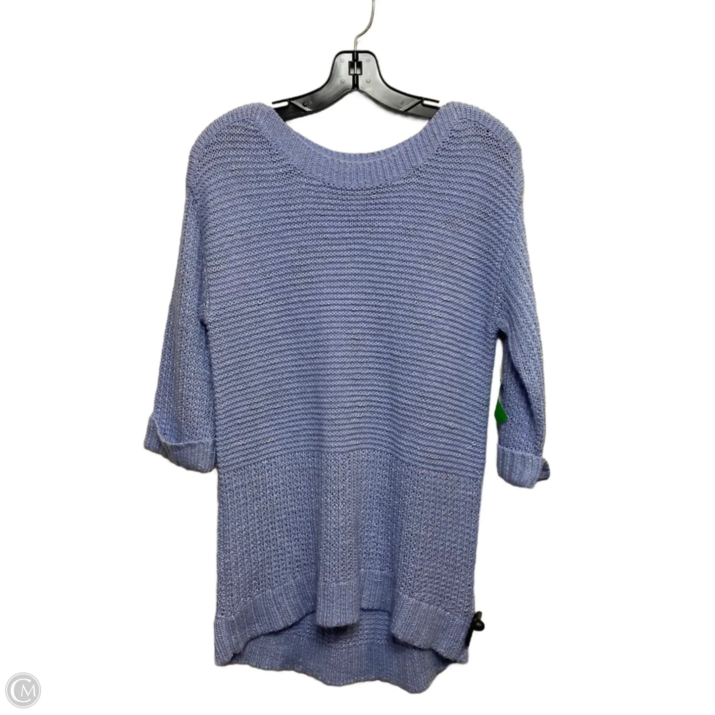 Sweater Short Sleeve By Chicos In Blue, Size: M