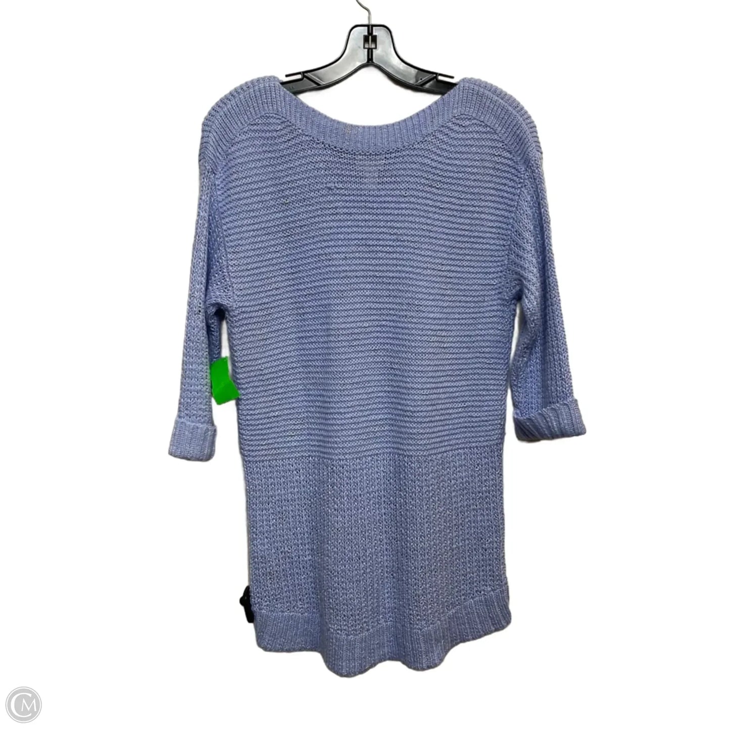 Sweater Short Sleeve By Chicos In Blue, Size: M