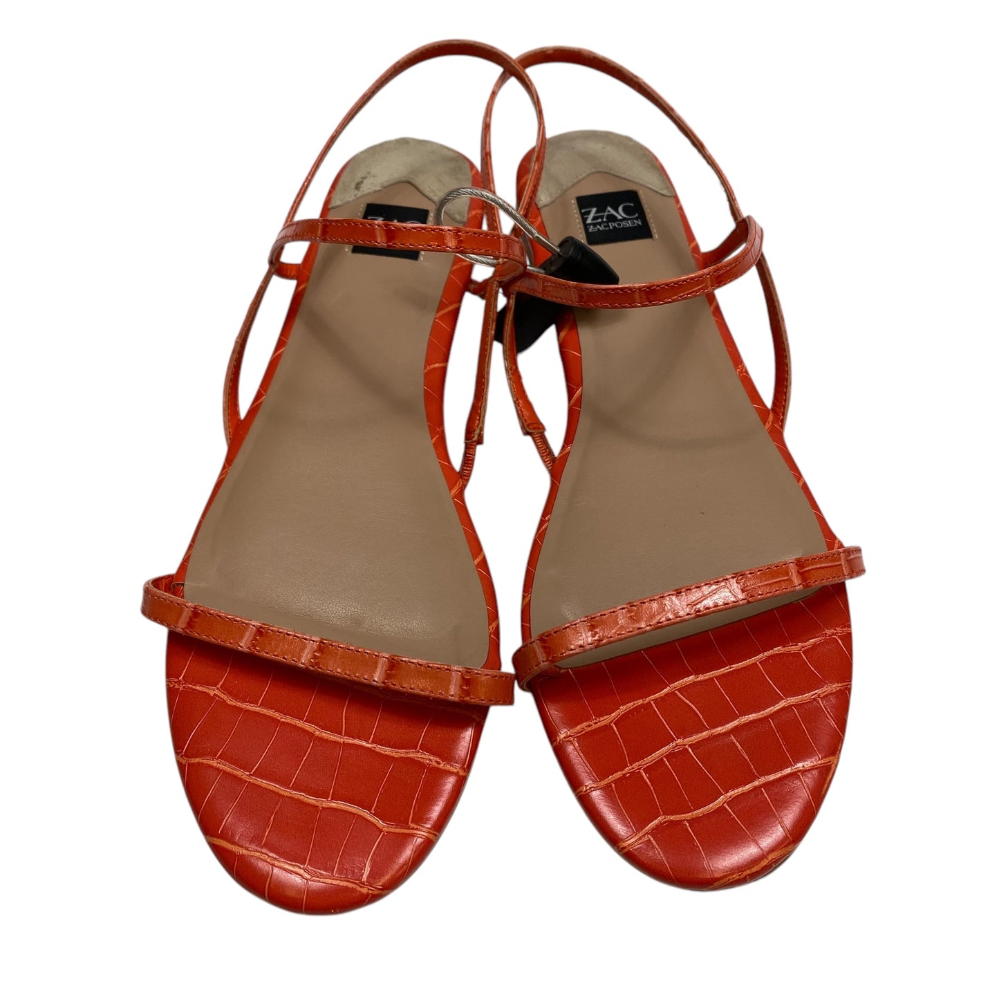 Sandals Designer By Zac By Zac Posen In Orange, Size: 9.5