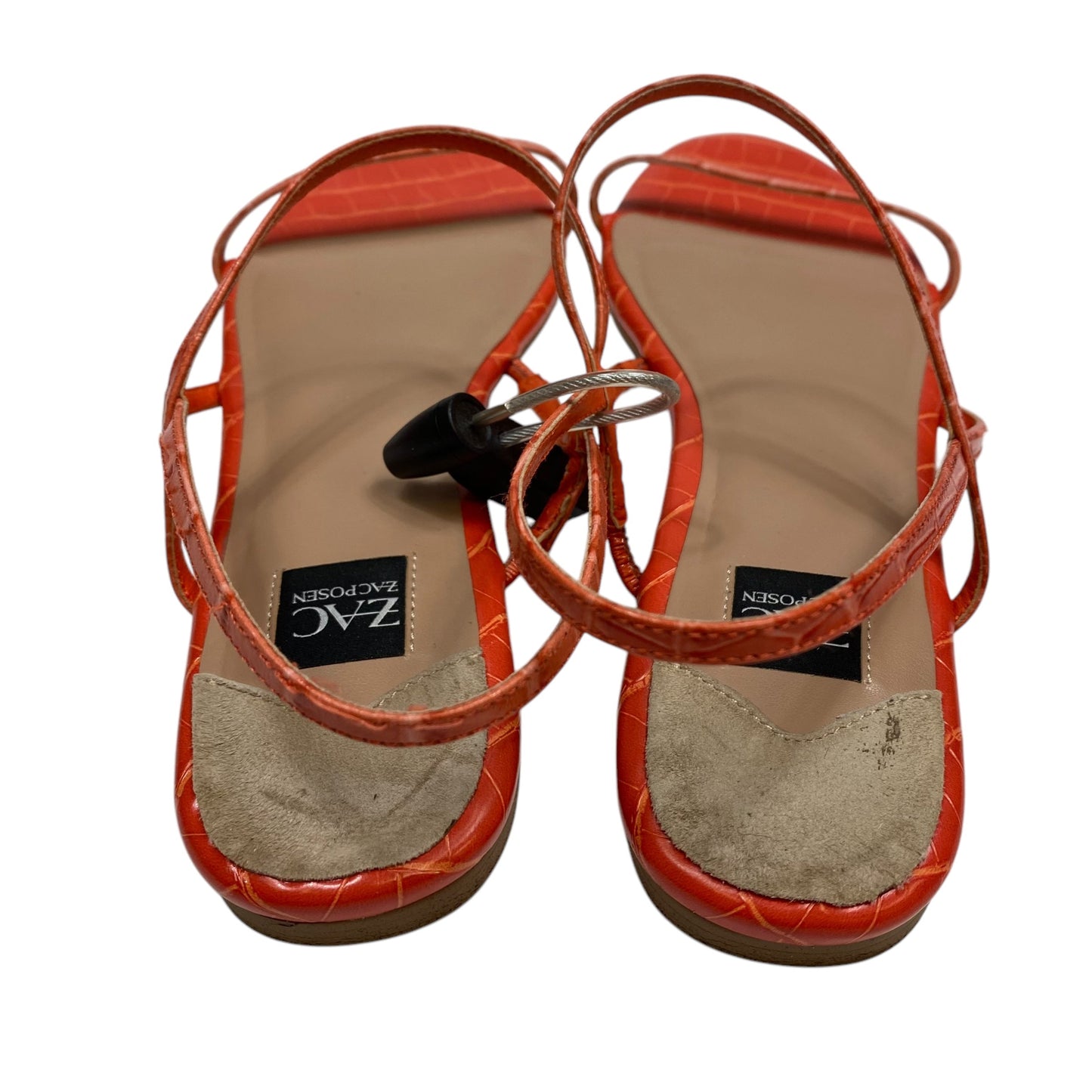 Sandals Designer By Zac By Zac Posen In Orange, Size: 9.5