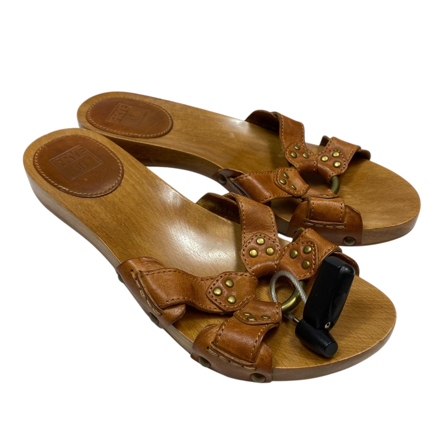 Sandals Designer By Frye In Brown, Size: 7.5