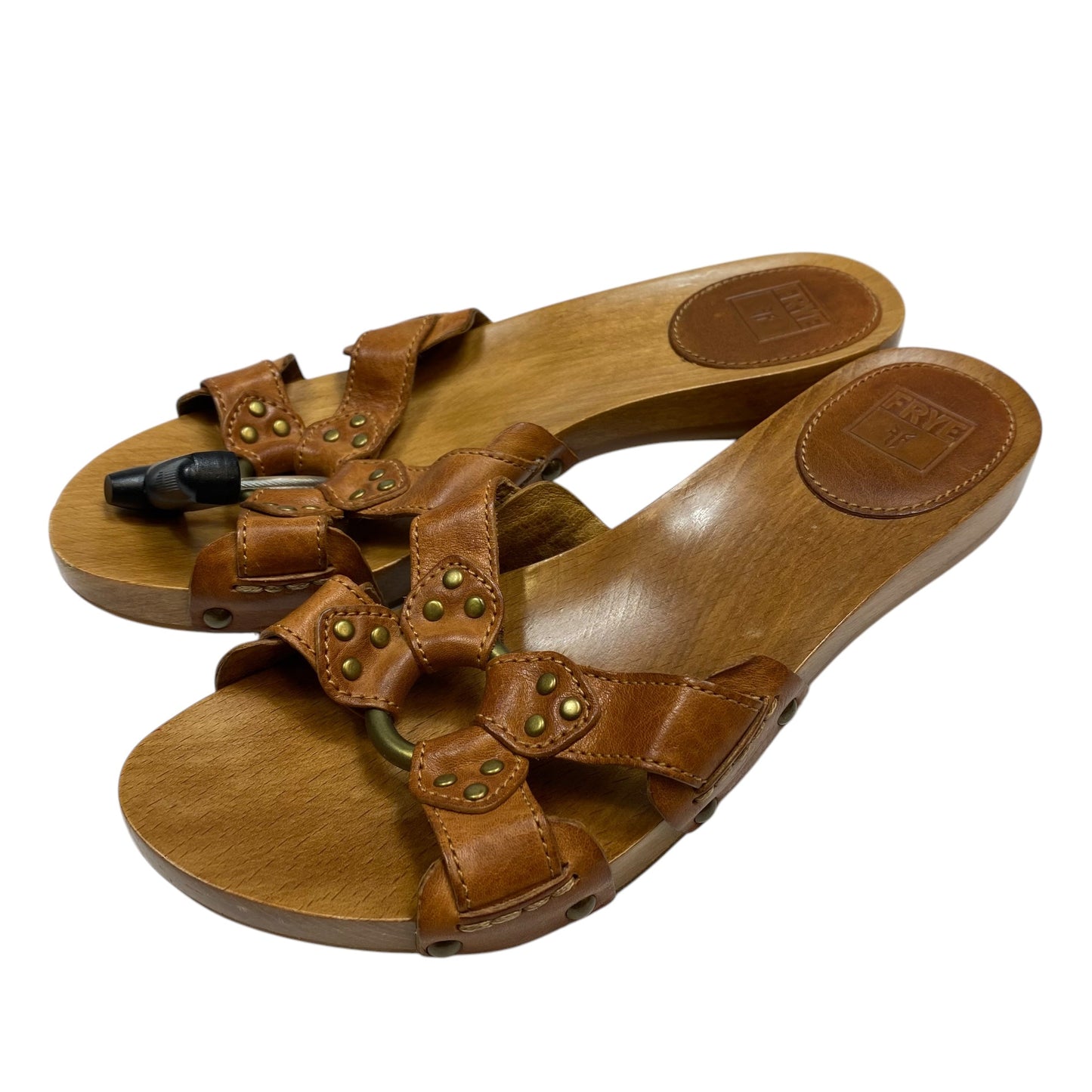 Sandals Designer By Frye In Brown, Size: 7.5