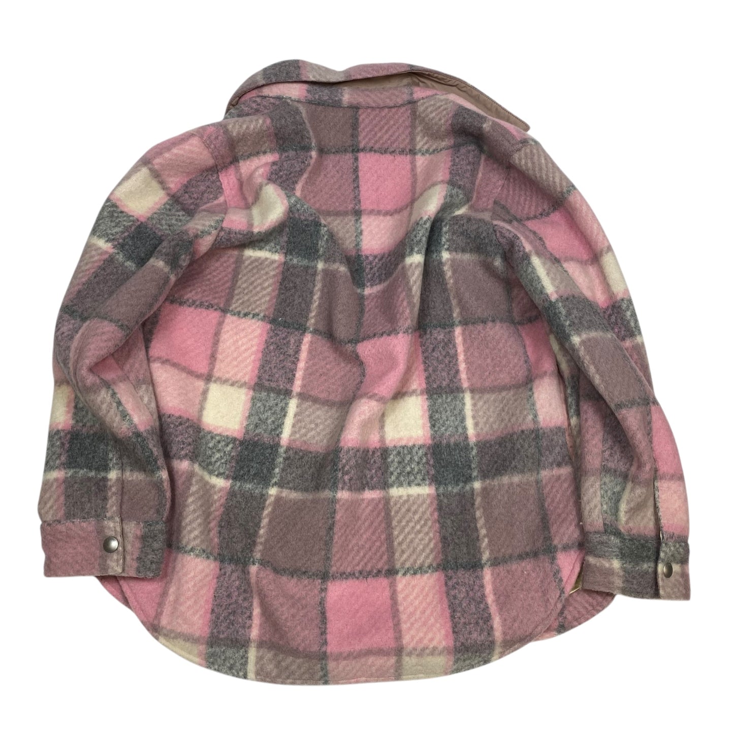 Jacket Shirt By Blanknyc In Grey & Pink, Size: S