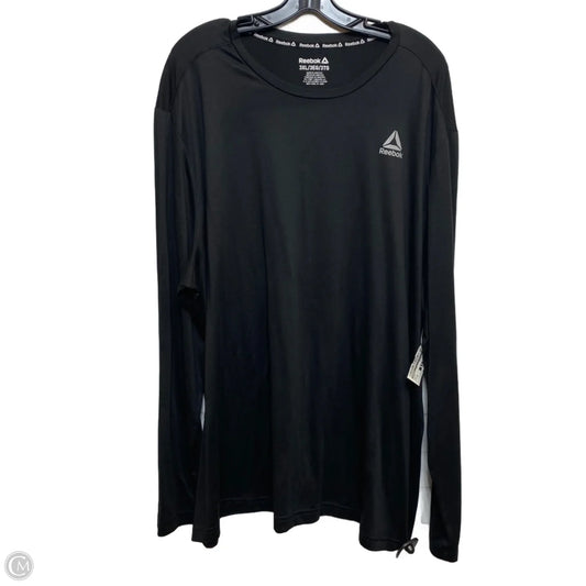 Athletic Top Long Sleeve Crewneck By Reebok In Black, Size: 3x