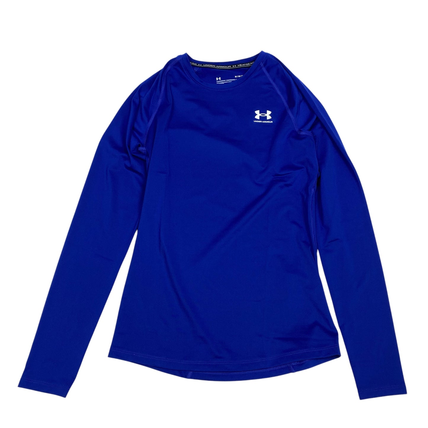 Athletic Top Long Sleeve Crewneck By Under Armour In Blue, Size: M