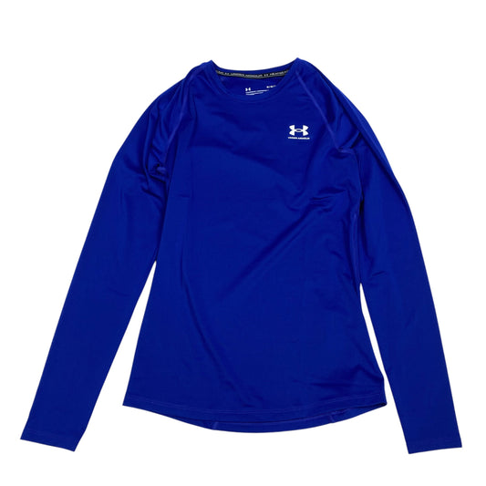 Athletic Top Long Sleeve Crewneck By Under Armour In Blue, Size: M