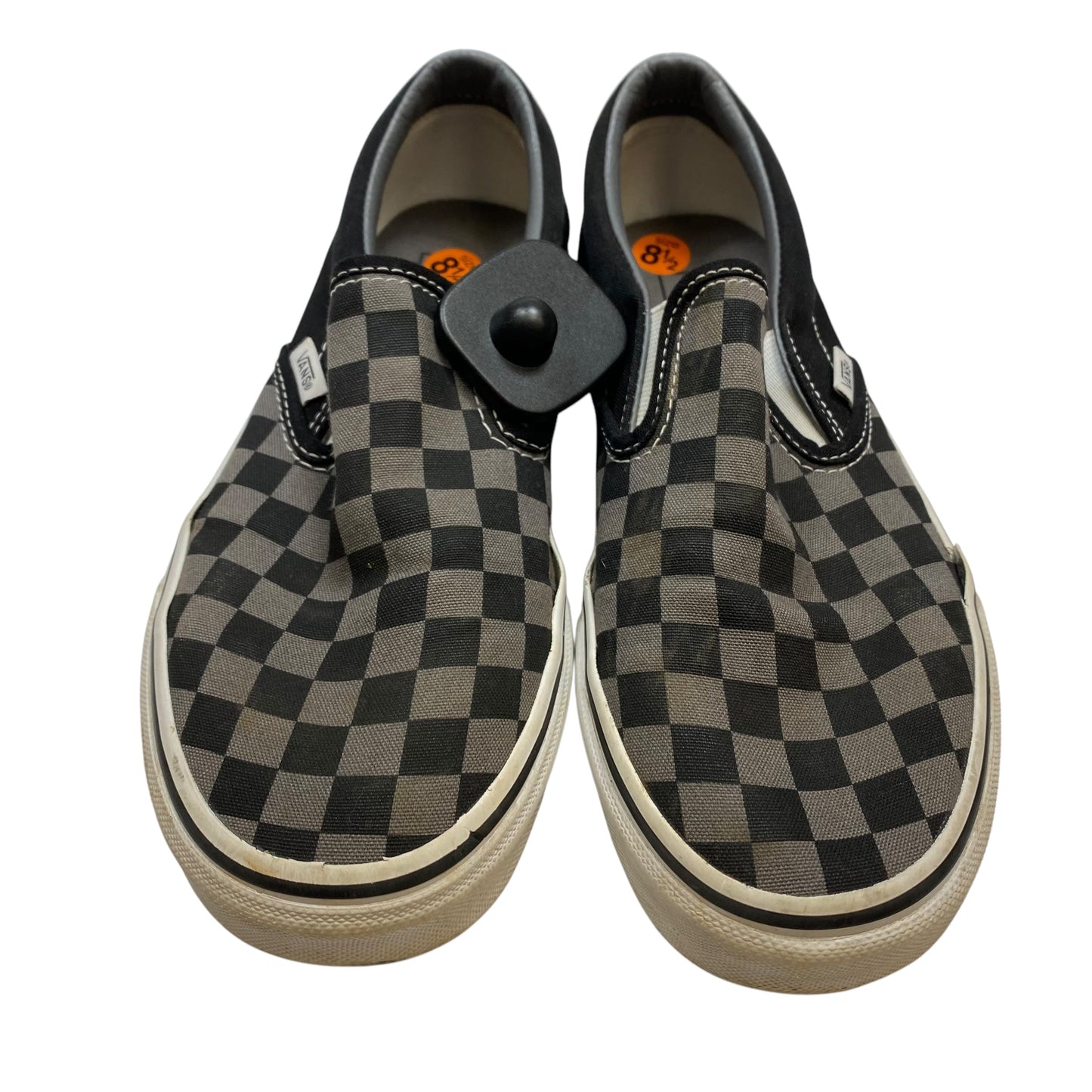 Shoes Sneakers By Vans In Black & Grey, Size: 8.5