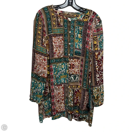 Blouse Long Sleeve By J. Jill In Multi-colored, Size: M