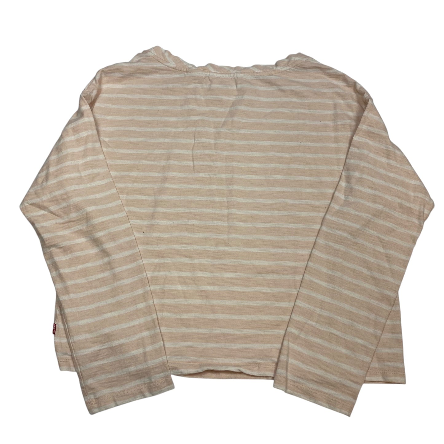 Top Long Sleeve By Levis In Pink & White, Size: M