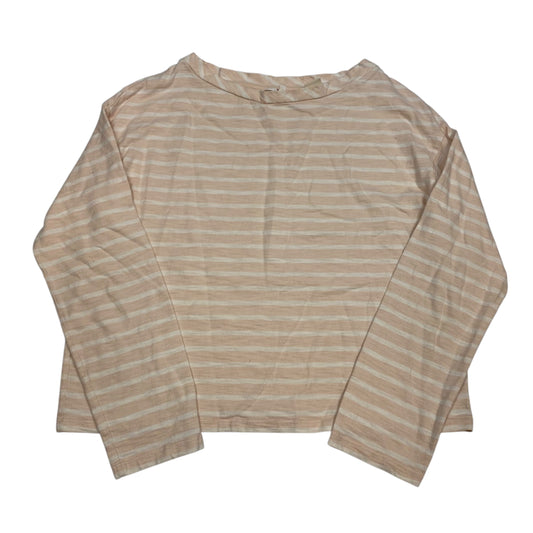 Top Long Sleeve By Levis In Pink & White, Size: M