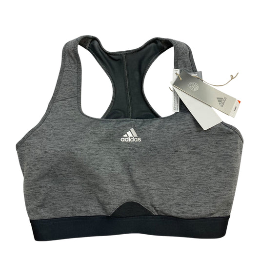 Athletic Bra By Adidas In Grey, Size: 1x