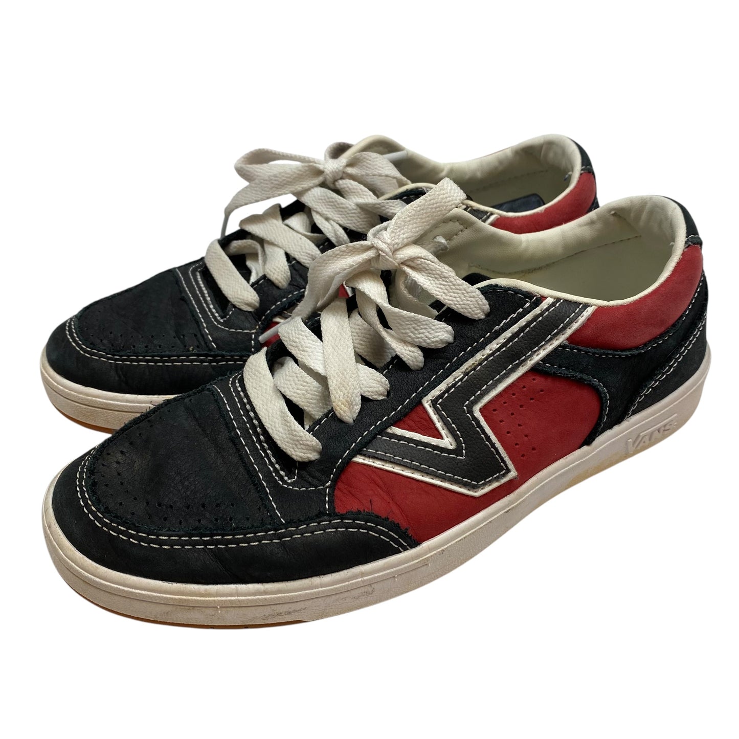 Shoes Sneakers By Vans In Black & Red, Size: 8