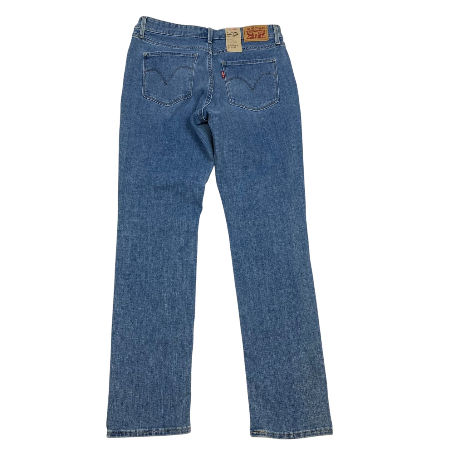 Jeans Skinny By Levis In Blue Denim, Size: 10