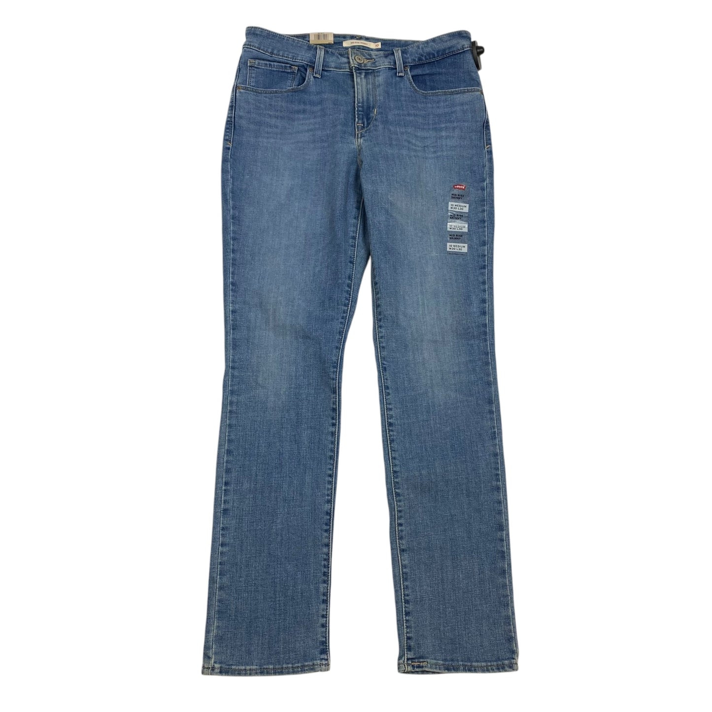 Jeans Skinny By Levis In Blue Denim, Size: 10