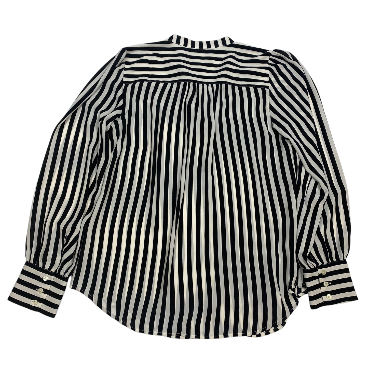 Blouse Long Sleeve By Loft In Black & White, Size: S