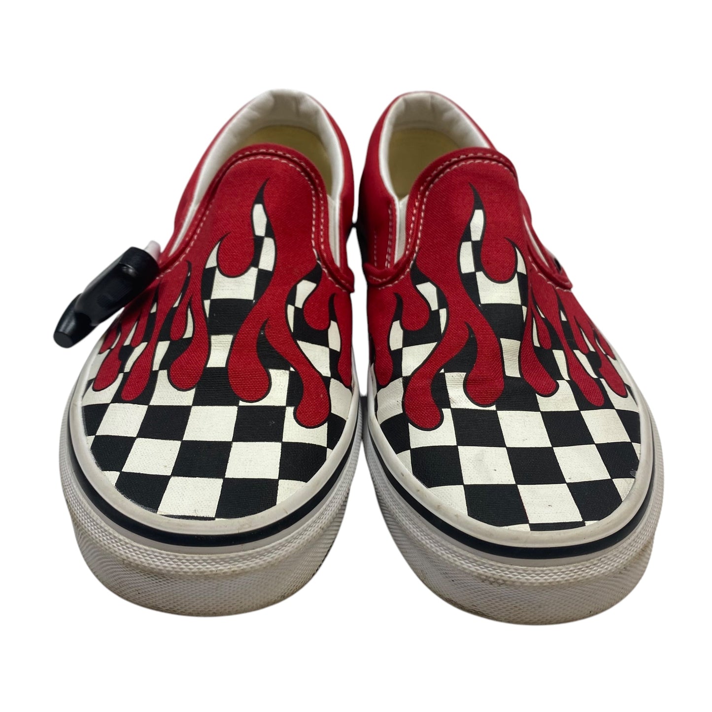 Shoes Sneakers By Vans In Black & Red, Size: 7