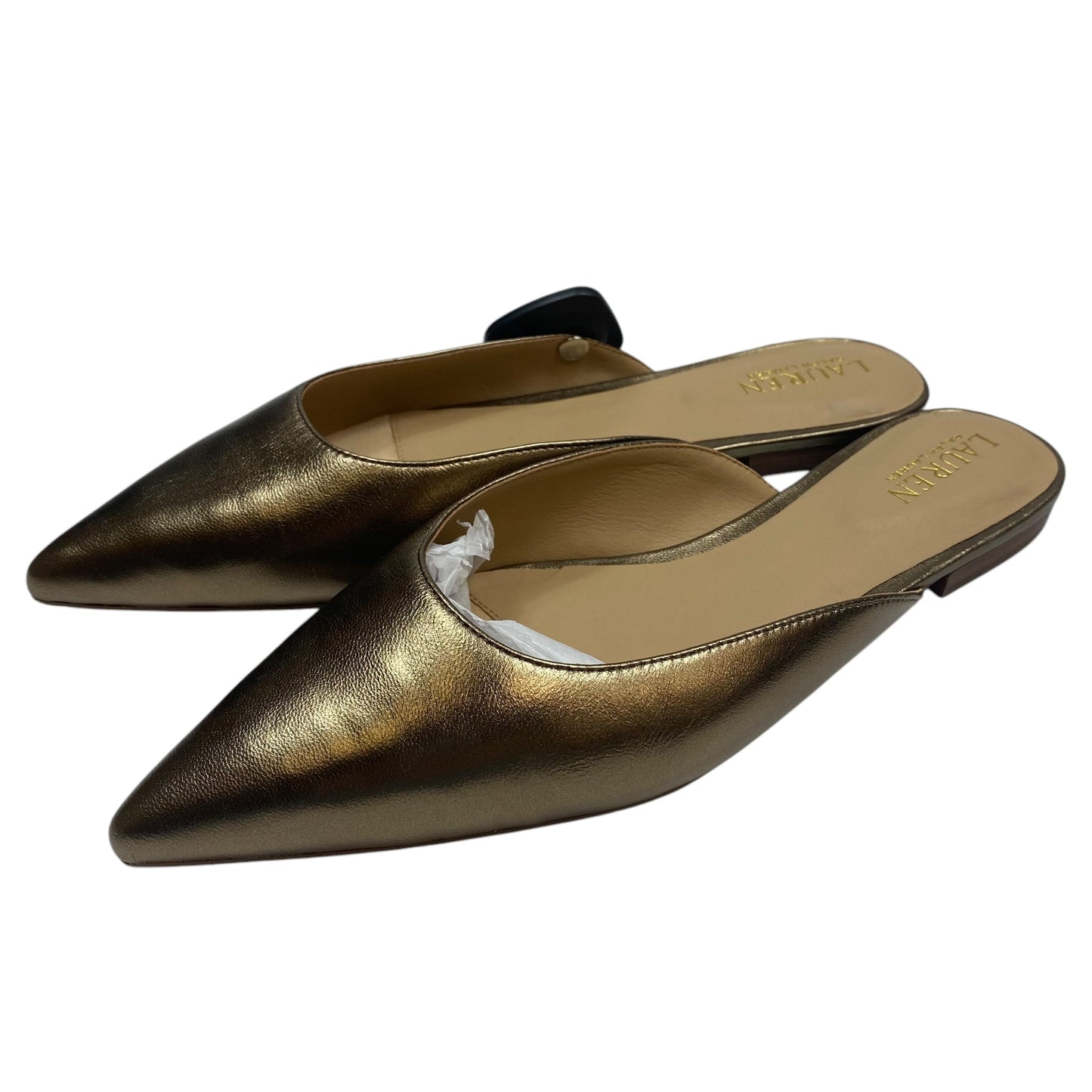 Shoes Flats By Lauren By Ralph Lauren In Gold, Size: 11