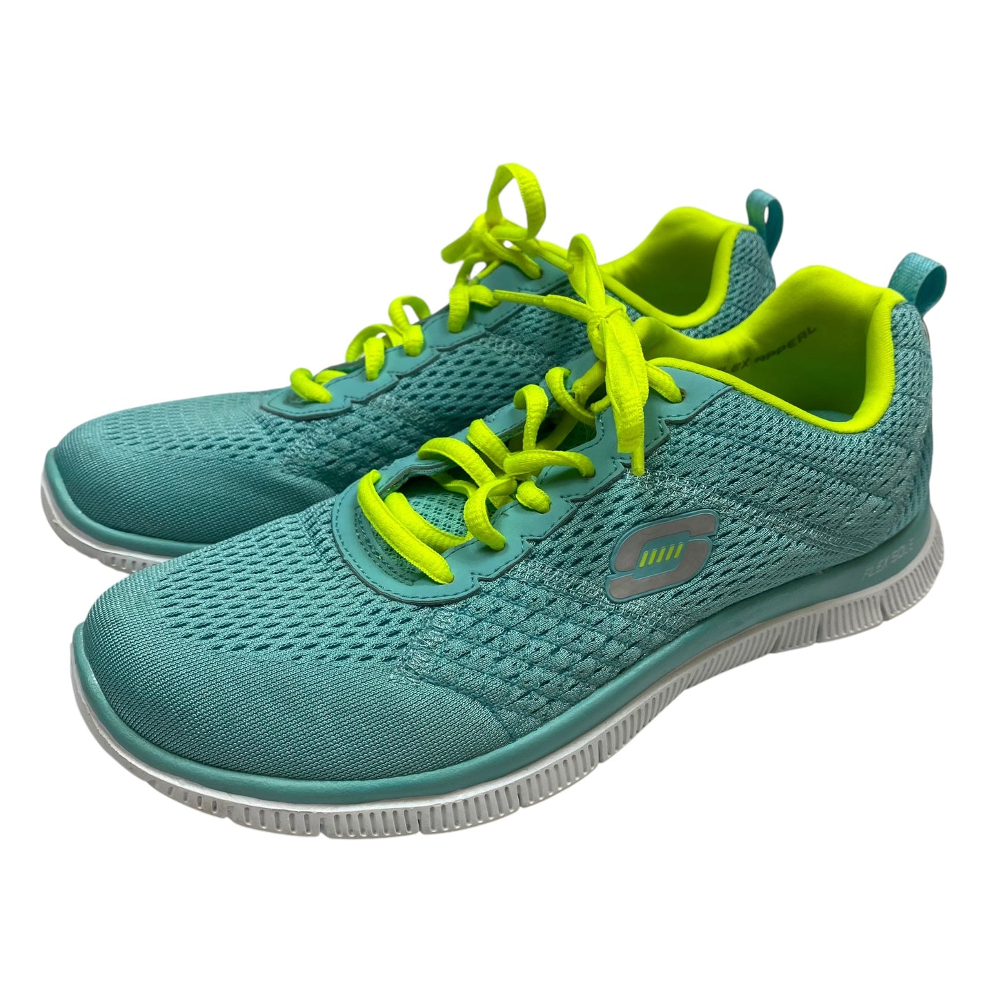 Shoes Athletic By Skechers In Green, Size: 8