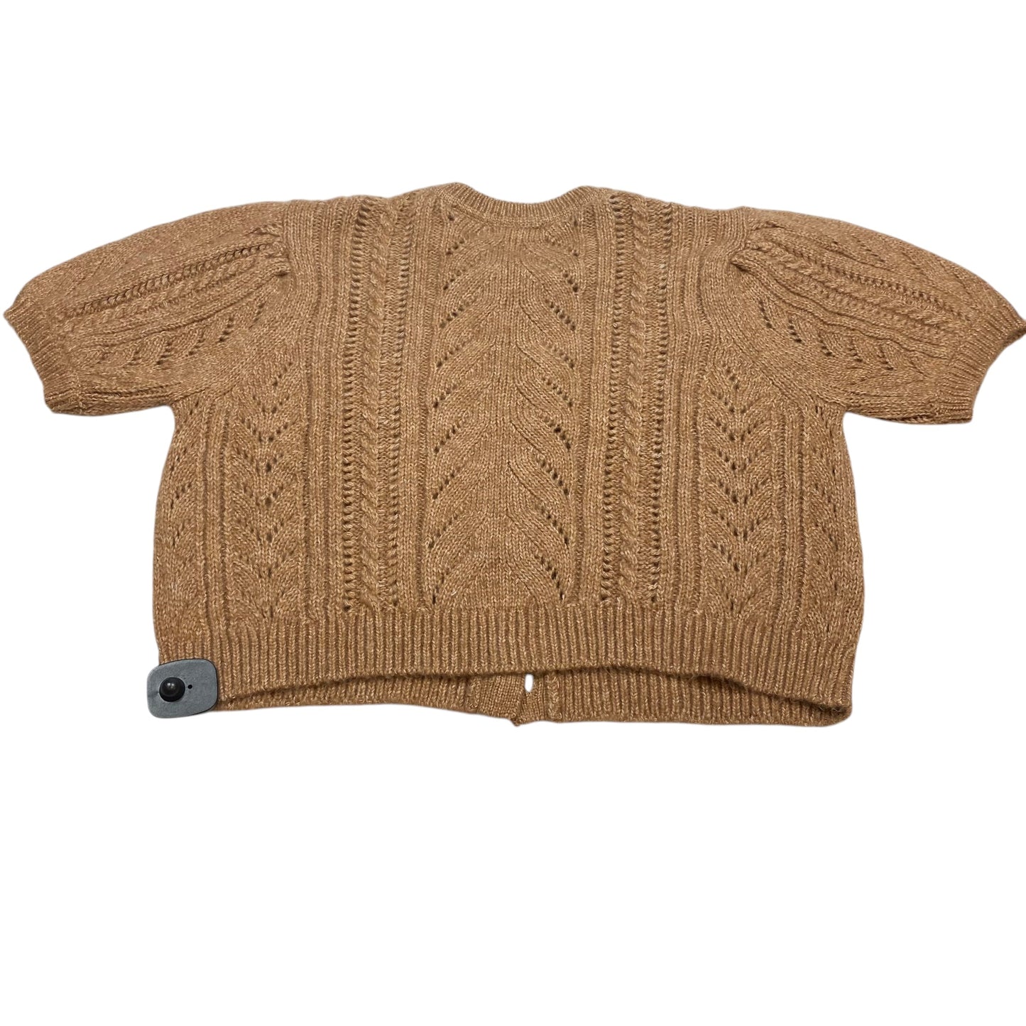 Sweater Short Sleeve By Design History In Brown, Size: M