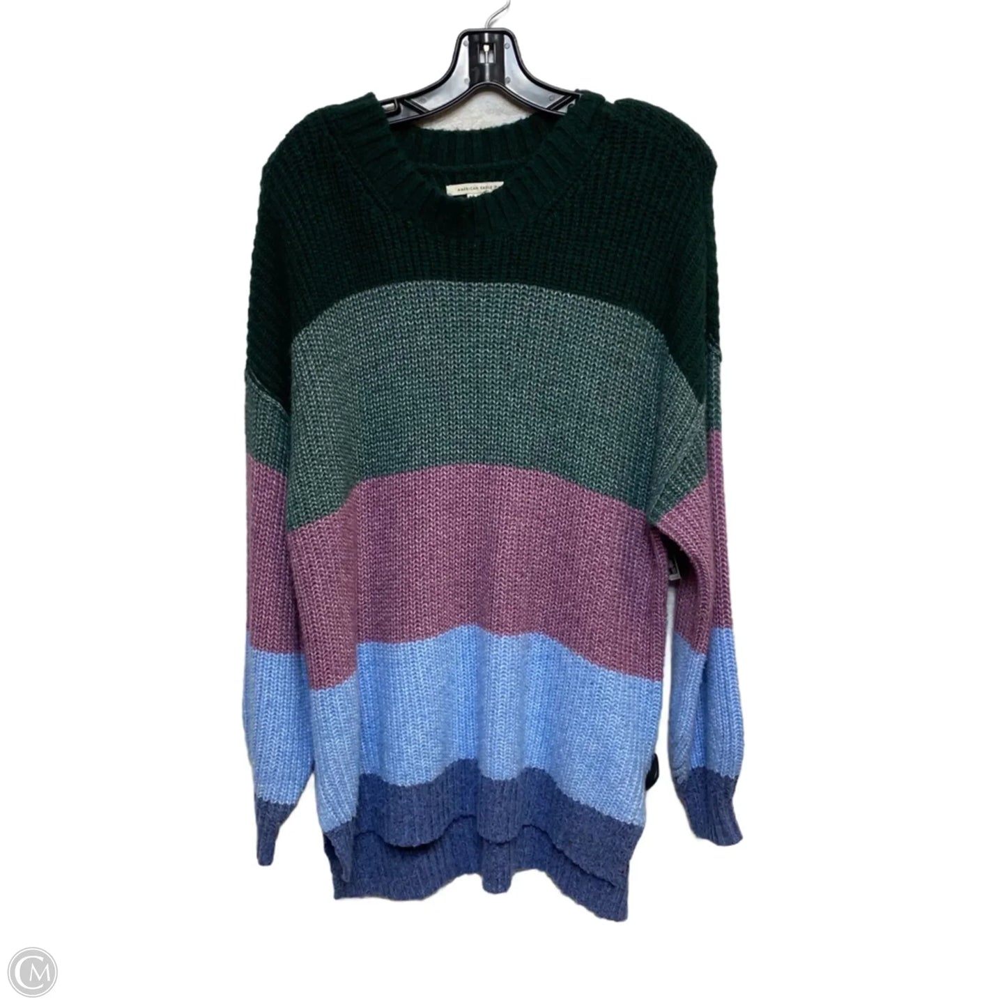 Sweater By American Eagle In Blue & Green, Size: S