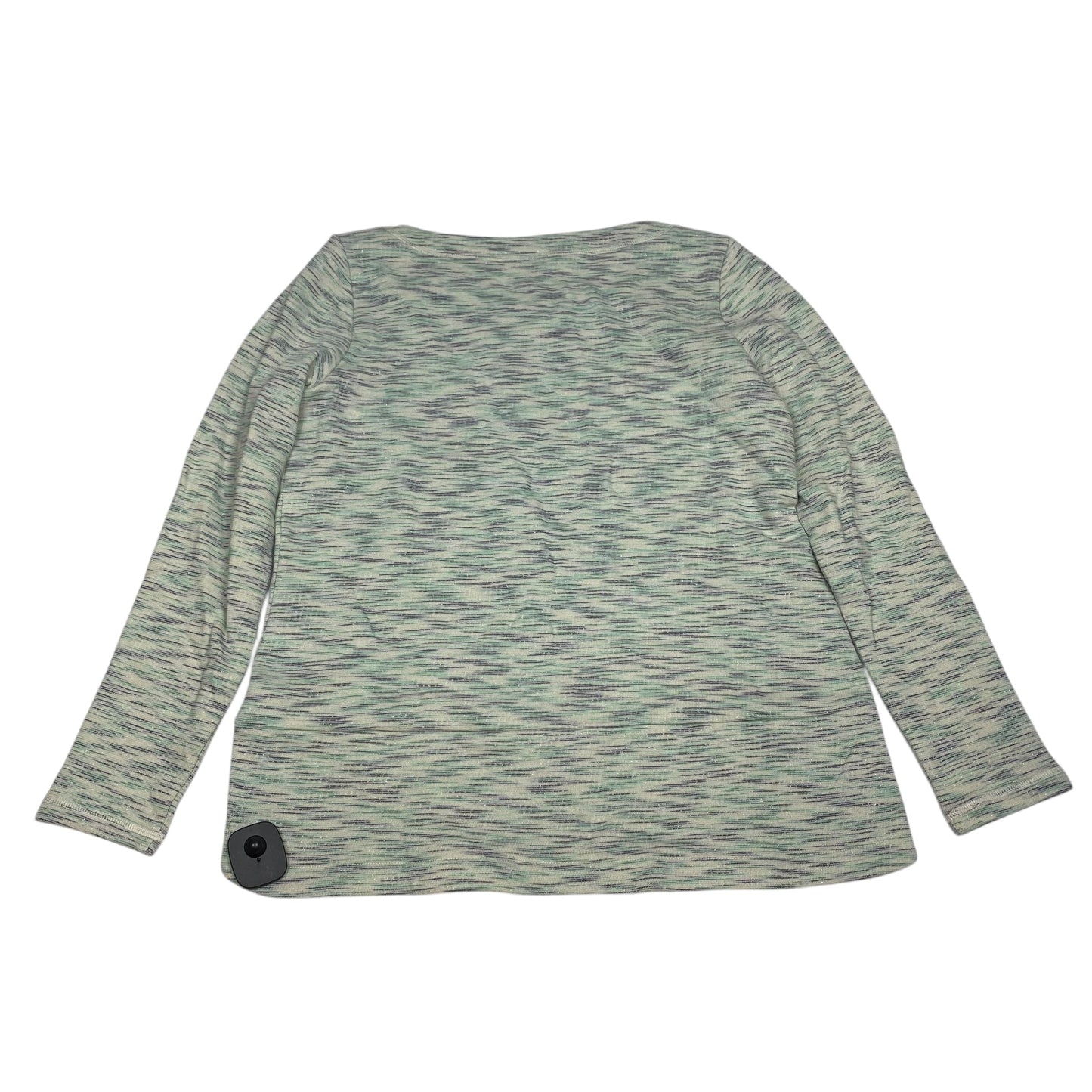 Top Long Sleeve By Talbots In Cream & Green, Size: M