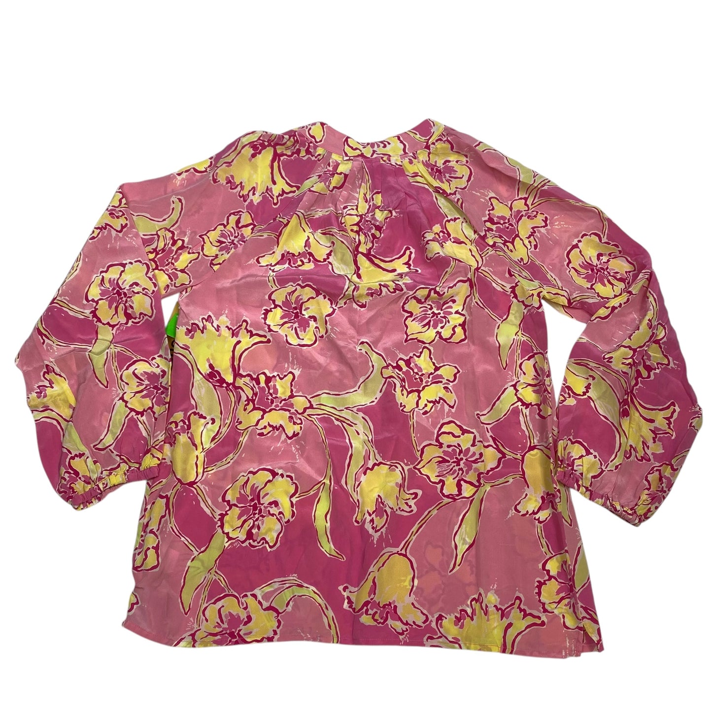 Blouse Designer By Lilly Pulitzer In Pink & Yellow, Size: S