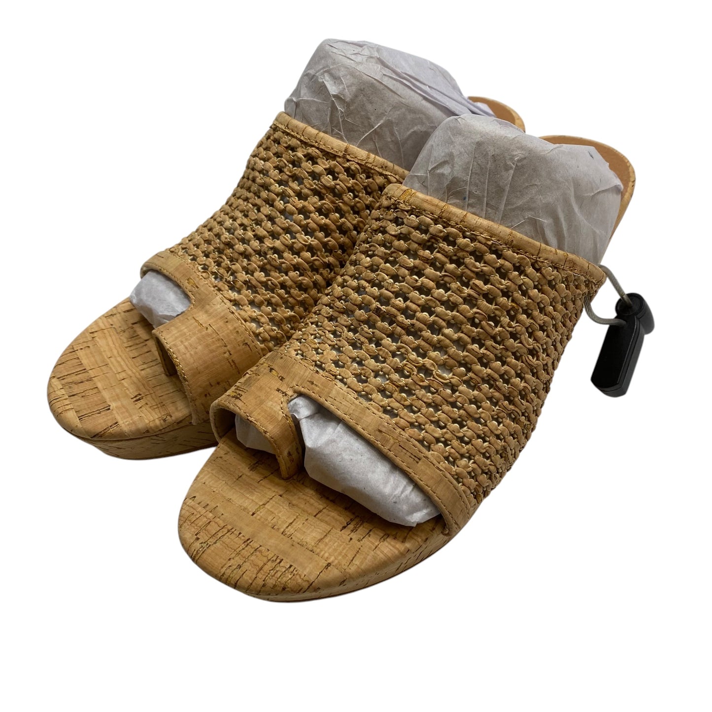 Sandals Heels Wedge By Bare Traps In Tan, Size: 9.5