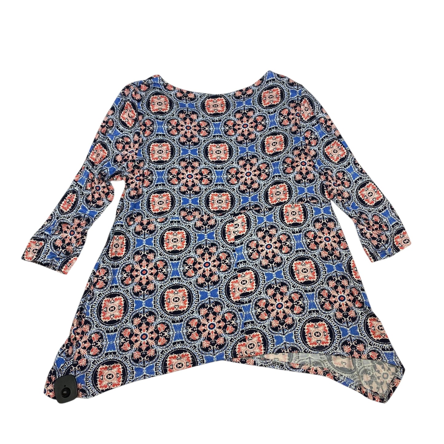 Top 3/4 Sleeve By Ruby Rd In Blue & Red, Size: L