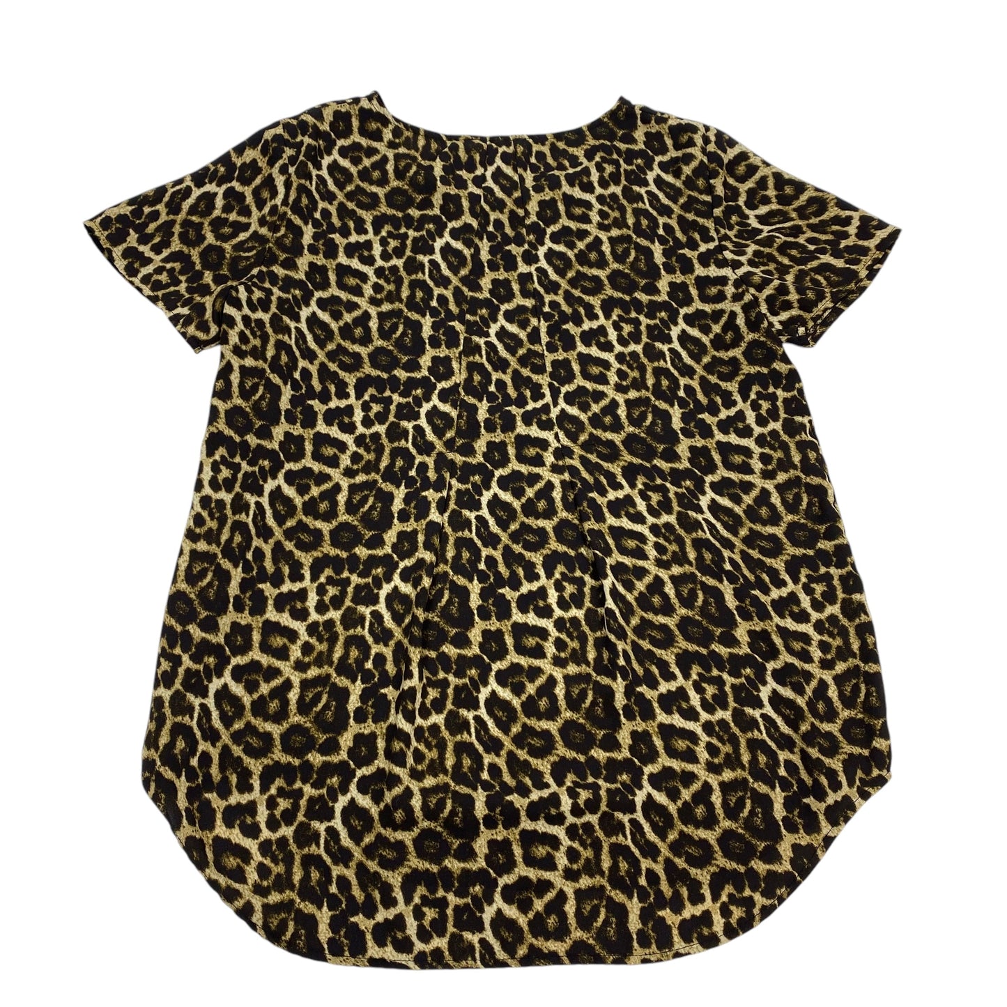 Top Short Sleeve By Chelsea And Theodore In Animal Print, Size: S