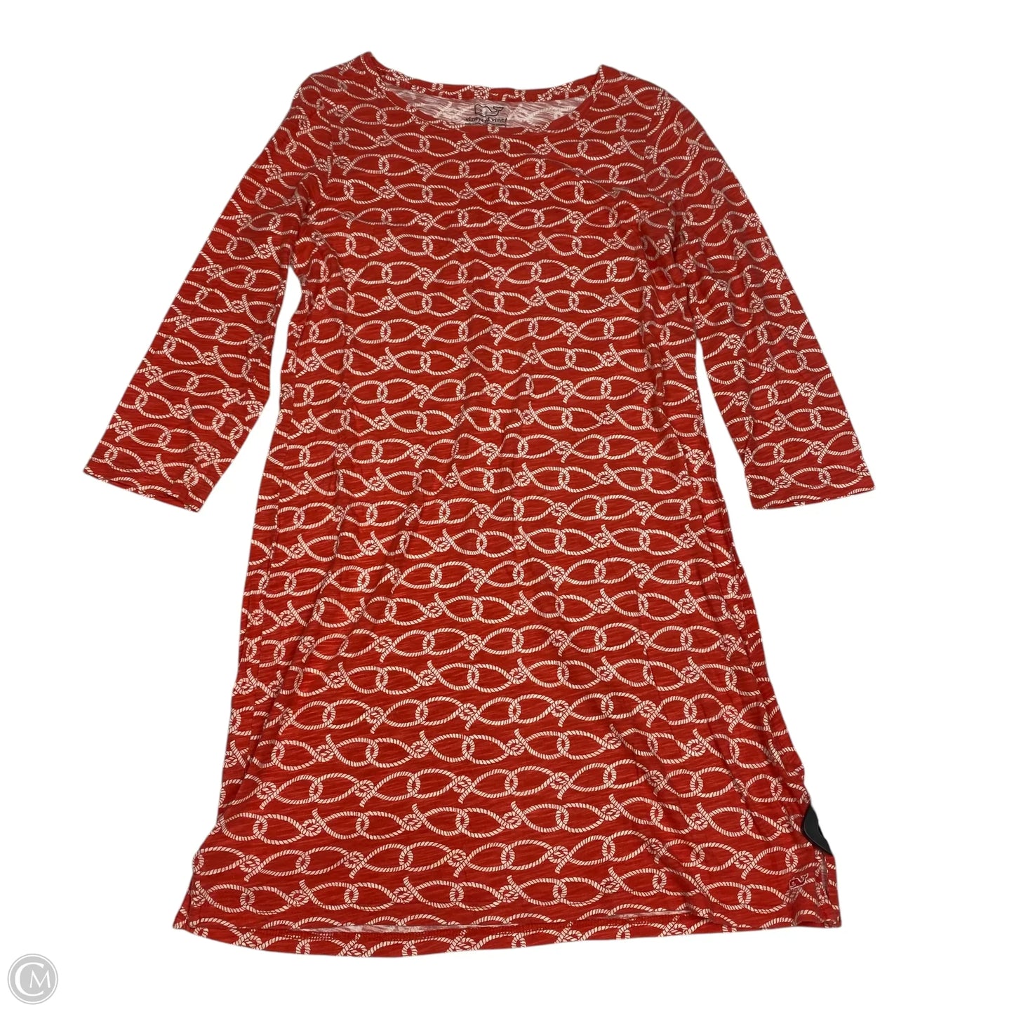 Dress Designer By Vineyard Vines In Red & White, Size: S