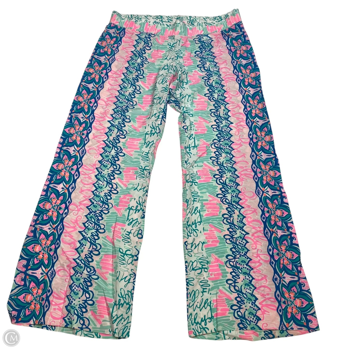 Pants Designer By Lilly Pulitzer In Blue & Pink, Size: M