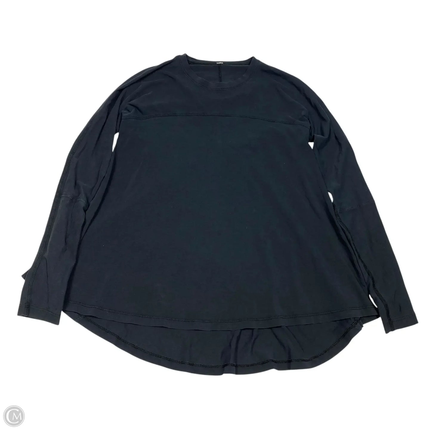 Athletic Top Long Sleeve Crewneck By Lululemon In Black, Size: S