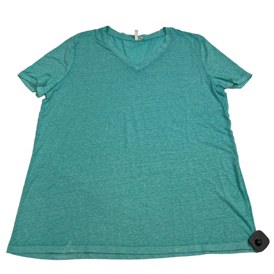 Teal Top Short Sleeve Basic Cato, Size Xl