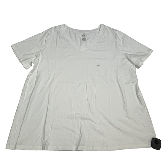 White Top Short Sleeve Basic Cato, Size 2x