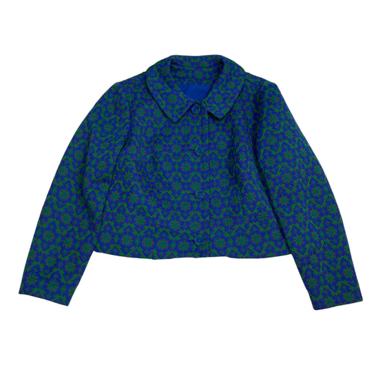 Blazer By Clothes Mentor In Blue & Green, Size: 1x